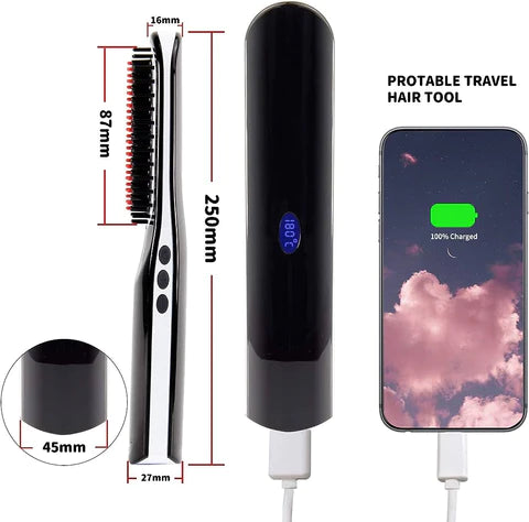 جهاز فرد الشعر واللحية اللاسلكي